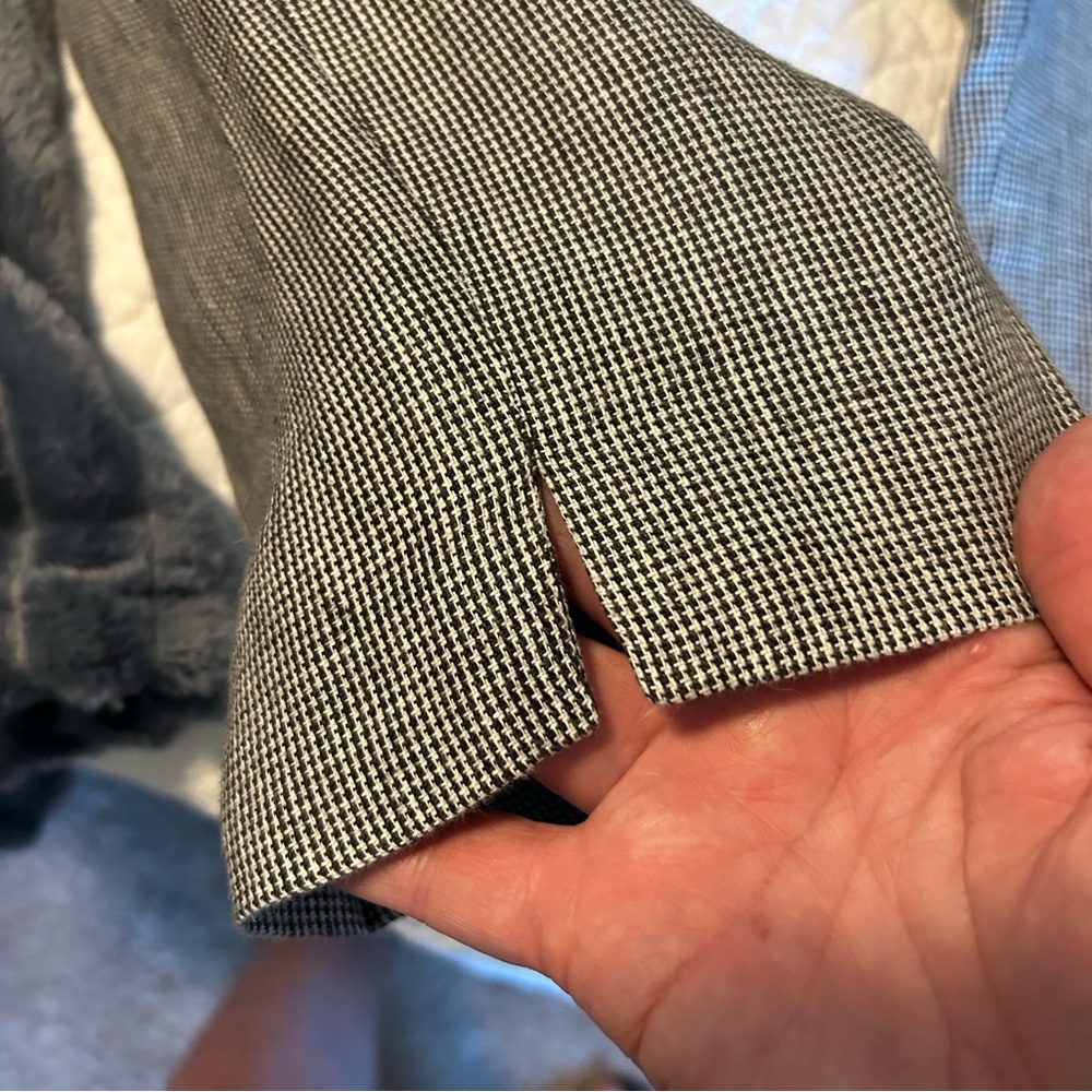 Talbots Petites Irish Linen Houndstooth Dress Pants. Size 8. - Picture 11 of 12